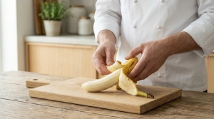 Étape 2: Épluchez soigneusement les bananes et retirez les...