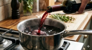 Étape 7: Dans une grande casserole, versez le vin rouge....