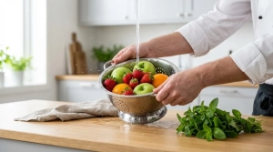 Étape 1: Commencez par laver soigneusement tous les fruits ...