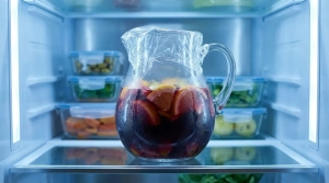 Étape 9: Filmez la carafe et placez-la au réfrigérateur. ...