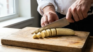Étape 2: Épluchez la banane et coupez-la en rondelles gros...