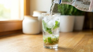 Étape 7: Versez l'eau gazeuse bien fraîche par-dessus pour...