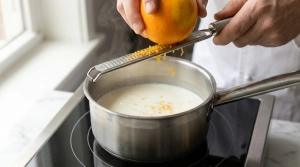 Étape 3: Dans une casserole, portez le lait à ébullition ...