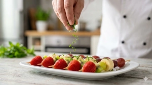 Étape 22: Saupoudrez la menthe ciselée sur les brochettes j...