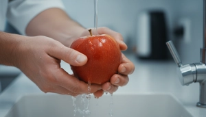 Étape 4: Lavez soigneusement les pommes sous l'eau froide. ...