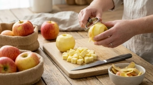 Étape 1: À l'aide d'un économe, pelez soigneusement toute...