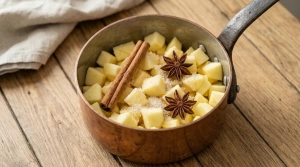 Étape 4: Déposez les cubes de pommes dans une casserole. A...