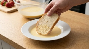 Étape 5: Versez la préparation aux œufs dans une assiette...