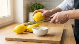 Étape 2: Zestez finement les citrons jaunes à l'aide d'une...