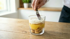 Étape 11: Recouvrez d'une couche de crème mascarpone. Rép�...