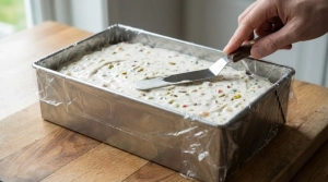 Étape 10: Chemisez un moule à cake de film alimentaire (cel...