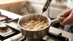 Étape 4: Dans une casserole, versez le miel et le sucre. Fa...
