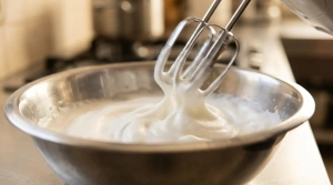 Étape 5: Pendant que le sirop chauffe, commencez à monter ...