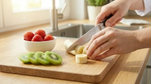 Étape 4: Pelez les bananes et coupez-les en tronçons régu...