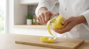 Étape 2: Pelez les pommes et retirez le trognon....