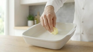 Étape 5: Beurrez généreusement votre plat à gratin avec ...