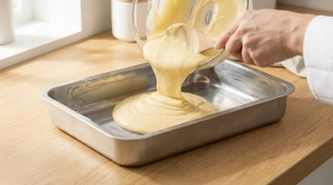 Étape 7: Versez la préparation dans votre moule à cake et...