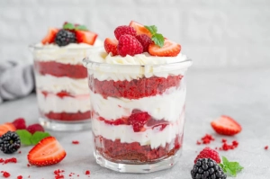 Trifle aux fruits rouges et mascarpone