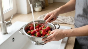 Étape 1: Rincez rapidement les fraises sous l'eau froide et...