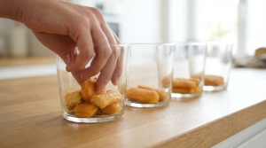 Étape 11: Disposez les morceaux de biscuits imbibés au fond...