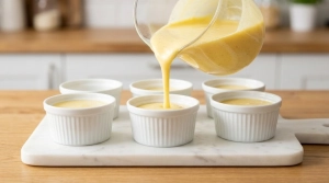 Étape 14: Répartissez la crème anglaise bien froide dans d...