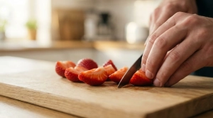 Étape 13: Coupez les fraises restantes en quartiers....