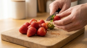 Étape 9: Lavez et équeutez la majeure partie des fraises (...