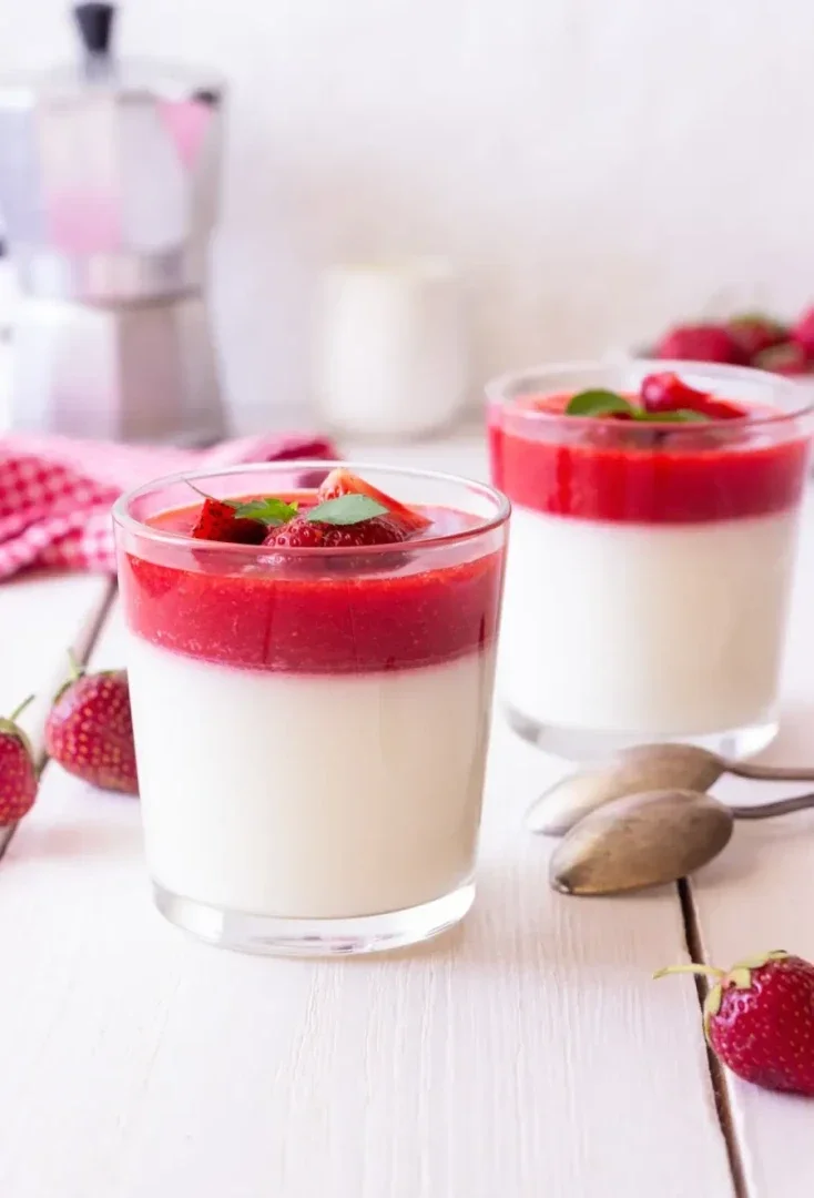 Panacotta aux fraises