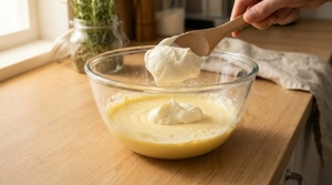 Étape 5: Ajoutez le mascarpone au mélange blanchi et fouet...