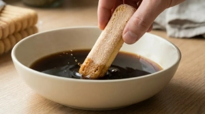 Étape 8: Trempez rapidement les biscuits boudoirs dans le c...