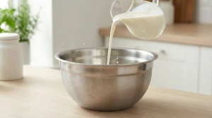 Étape 6: Versez la crème liquide bien froide dans un salad...