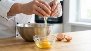 Étape 3: Dans une casserole, séparez les blancs des jaunes...