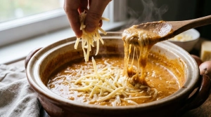 Étape 8: Ajoutez le fromage râpé à la préparation encor...