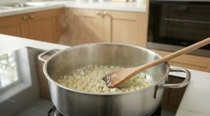 Étape 10: Dans une grande casserole, faites chauffer le rest...