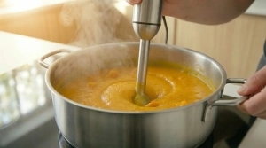 Étape 15: Sortez la casserole du feu. Mixez finement le tout...