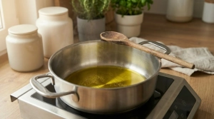 Étape 4: Dans une grande casserole, faites chauffer une par...