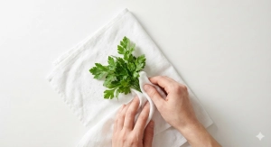 Étape 1: Lavez le persil frais et séchez-le délicatement....