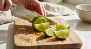 Étape 10: Coupez le deuxième citron vert en quartiers ou en...