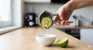 Étape 3: Coupez un citron vert en deux et pressez-le pour r...