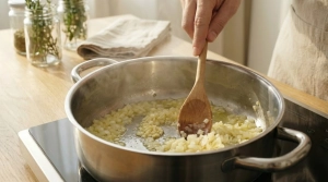 Étape 4: Dans une grande casserole, faites fondre la majeur...