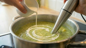 Étape 17: Ajoutez la crème fraîche liquide et mixez une de...