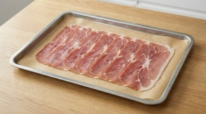 Étape 3: Disposez les tranches de jambon cru à plat sur un...