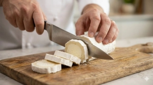 Étape 3: Coupez la bûche de chèvre en 8 rondelles assez �...