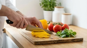 Étape 1: Lavez soigneusement le poivron jaune, les tomates ...
