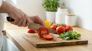 Étape 3: Coupez les tomates en fines tranches (ou en petits...