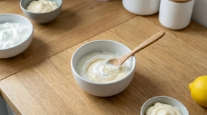 Étape 4: Préparez la sauce blanche : dans un bol, mélange...