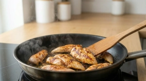 Étape 9: Faites revenir le poulet environ 5 minutes en remu...