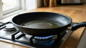 Étape 2: Faites chauffer une poêle sur feu moyen avec un f...