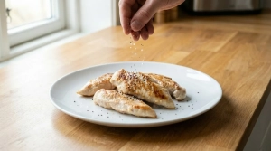 Étape 4: Assaisonnez généreusement la viande avec le sel ...