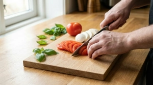 Étape 5: Pendant que le poulet refroidit, tranchez les boul...